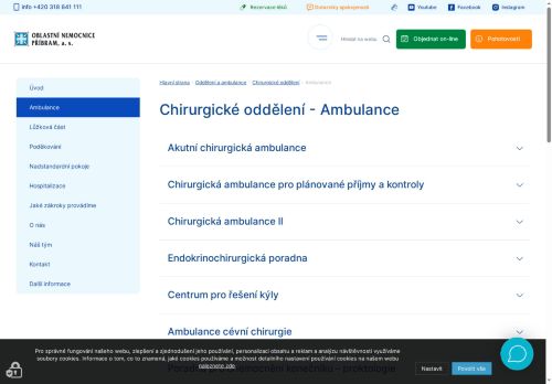 Zobrazit webové stránky Poradna pro léčbu chronických ran - Oblastní nemocnice Příbram