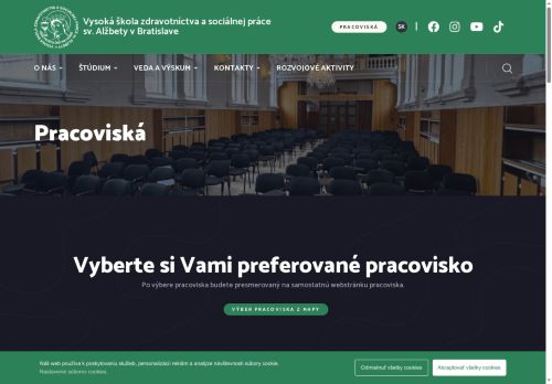 Zobrazit webové stránky Vysoká škola zdravotníctva a sociálnej práce sv. Alžbety