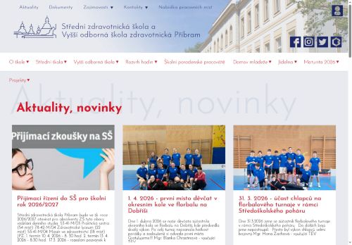 Zobrazit webové stránky Střední zdravotnická škola a Vyšší odborná škola zdravotnická Příbram