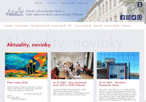 Zobrazit webové stránky Střední zdravotnická škola a Vyšší odborná škola zdravotnická Příbram