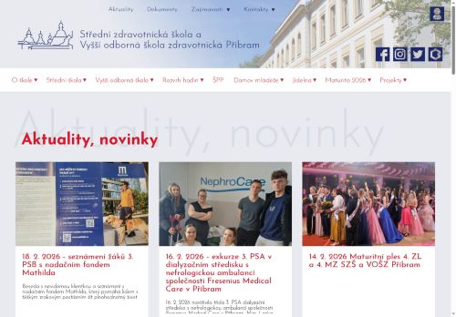 Zobrazit webové stránky Střední zdravotnická škola a Vyšší odborná škola zdravotnická Příbram