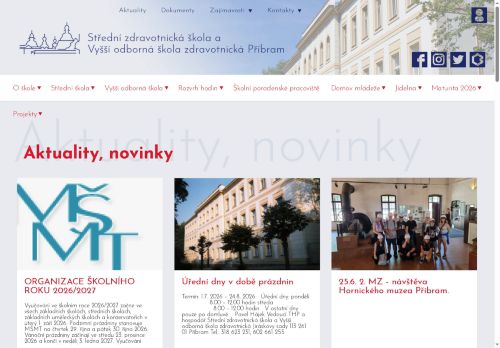 Zobrazit webové stránky Střední zdravotnická škola a Vyšší odborná škola zdravotnická Příbram