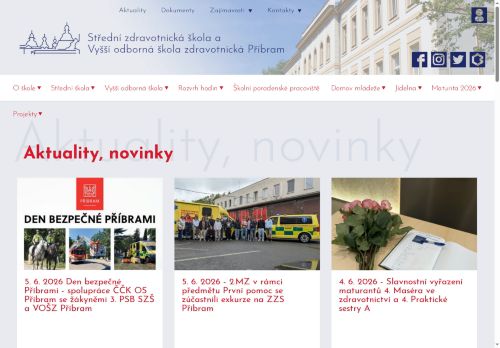Zobrazit webové stránky Střední zdravotnická škola a Vyšší odborná škola zdravotnická Příbram