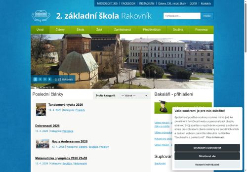 Zobrazit webové stránky 2. základní škola, Rakovník, Husovo náměstí 3