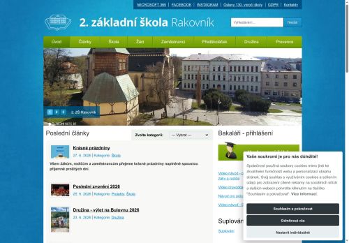 Zobrazit webové stránky 2. základní škola, Rakovník, Husovo náměstí 3