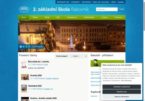 Zobrazit webové stránky 2. základní škola, Rakovník, Husovo náměstí 3