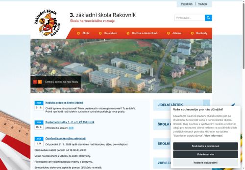 Webové stránky 3. základní škola, Rakovník, Okružní 2331, Rakovník