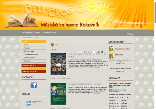 Zobrazit webové stránky Městská knihovna Rakovník