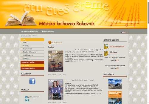 Zobrazit webové stránky Městská knihovna Rakovník