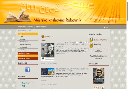 Zobrazit webové stránky Městská knihovna Rakovník