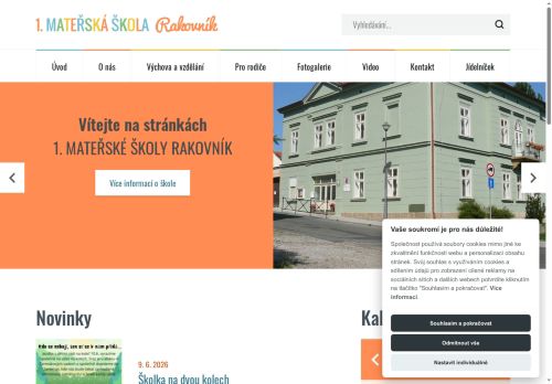 Zobrazit webové stránky 1. mateřská škola Rakovník, V Hradbách 188