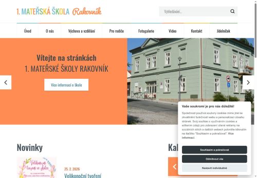 Zobrazit webové stránky 1. mateřská škola Rakovník, V Hradbách 188