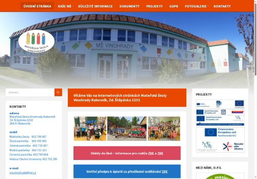 Zobrazit webové stránky Mateřská škola Vinohrady Rakovník, Zd. Štěpánka 2232