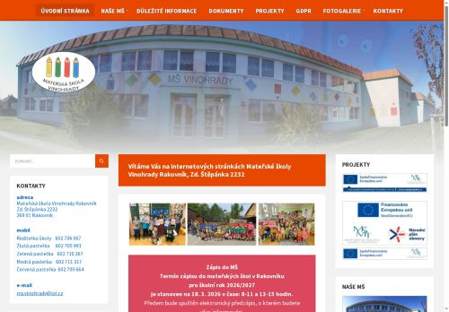 Zobrazit webové stránky Mateřská škola Vinohrady Rakovník, Zd. Štěpánka 2232
