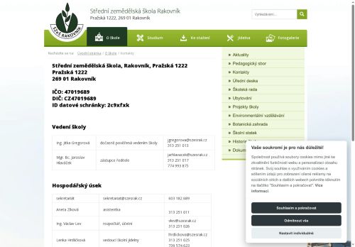 Zobrazit webové stránky Střední zemědělská škola Rakovník