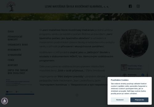 Zobrazit webové stránky Lesní mateřská škola Kozičínský Klabánek, z.s.