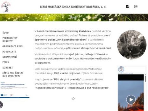 Lesní mateřská škola Kozičínský Klabánek, z.s.
