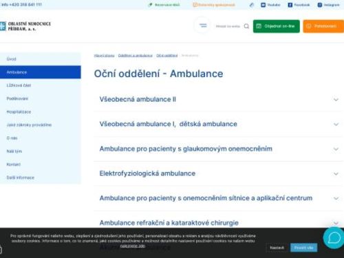 Akutní oční ambulance - Oblastní nemocnice Příbram