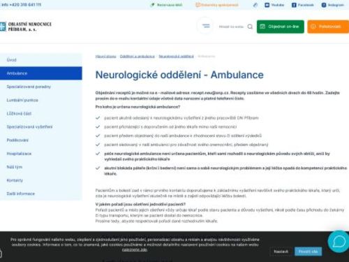 Akutní a všeobecná neurologická ambulance - Oblastní nemocnice Příbram