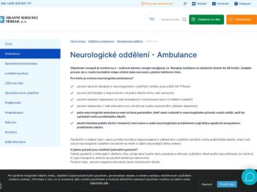 Akutní a všeobecná neurologická ambulance - Oblastní nemocnice Příbram
