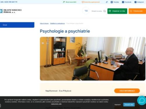 Ambulance psychiatrie, psychoterapie a psychosomatiky - Oblastní nemocnice Příbram - MUDr. Martin Konečný