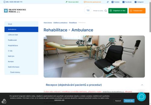 Zobrazit webové stránky Rehabilitace - Oblastní nemocnice Příbram