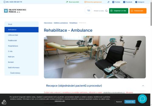 Zobrazit webové stránky Rehabilitace - Oblastní nemocnice Příbram