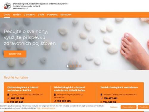 Diabetologická a interní ambulance Milan Kvapil, s.r.o. (Poliklinika RAVAK) - MUDr. Dagmar Bartášková, MUDr. Lenka Syč - Kriváňová, MUDr. Radka Tichá