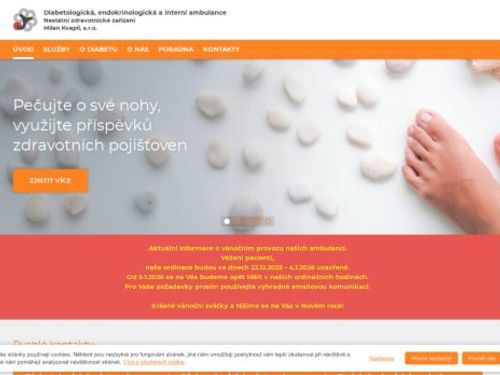 Diabetologická a interní ambulance Milan Kvapil, s.r.o. (Poliklinika RAVAK) - MUDr. Dagmar Bartášková, MUDr. Lenka Syč - Kriváňová, MUDr. Radka Tichá