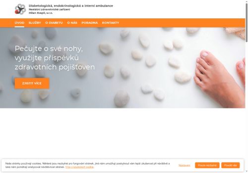 Zobrazit webové stránky Diabetologická a interní ambulance Milan Kvapil, s.r.o. - MUDr. Dagmar Bartášková, MUDr. Jiří Kratochvíl, MUDr. Lenka Syč - Kriváňová