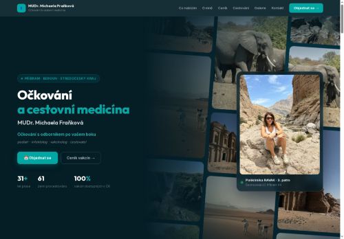 Zobrazit webové stránky Očkování a cestovní medicína - MUDr. Michaela Fraňková