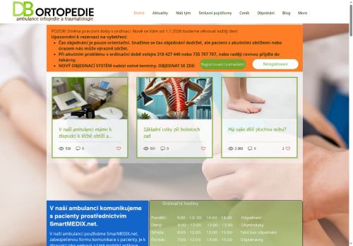 Zobrazit webové stránky Ambulance ortopedie a traumatologie - MUDr. Daniel Bělík, MBA