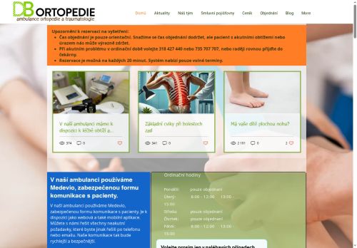 Zobrazit webové stránky Ambulance ortopedie a traumatologie - MUDr. Daniel Bělík, MBA