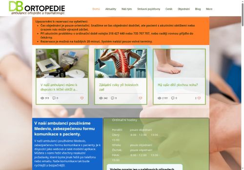 Zobrazit webové stránky Ambulance ortopedie a traumatologie - MUDr. Daniel Bělík, MBA