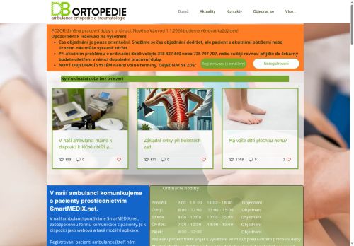 Zobrazit webové stránky Ambulance ortopedie a traumatologie - MUDr. Daniel Bělík, MBA