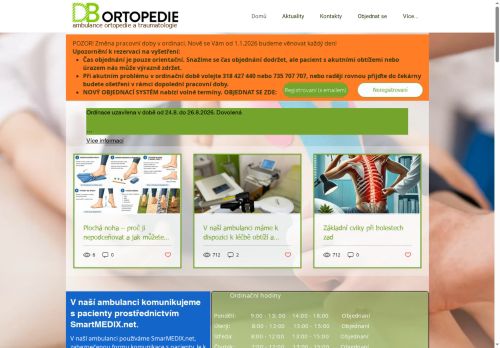 Zobrazit webové stránky Ambulance ortopedie a traumatologie - MUDr. Daniel Bělík, MBA