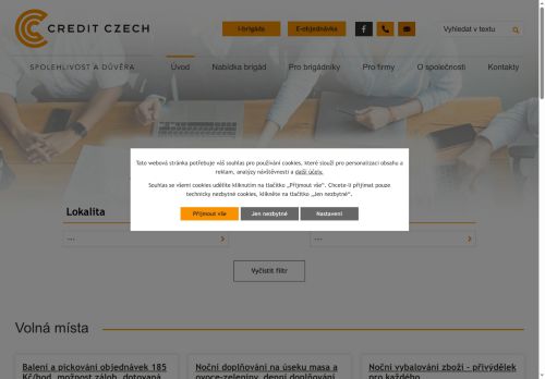 Webové stránky CREDIT CZECH s.r.o., Klecany