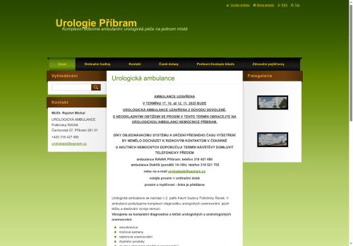 Zobrazit webové stránky Urologická ambulance - MUDr. Michal Rejchrt