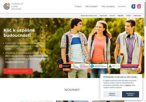 Zobrazit webové stránky Gymnázium a střední odborná škola ekonomická Sedlčany