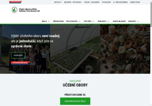 Zobrazit webové stránky Střední odborné učiliště, Sedlčany, Petra Bezruče 364