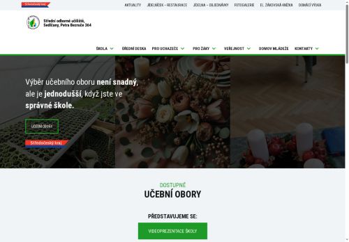 Zobrazit webové stránky Střední odborné učiliště, Sedlčany, Petra Bezruče 364