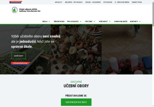 Zobrazit webové stránky Střední odborné učiliště, Sedlčany, Petra Bezruče 364