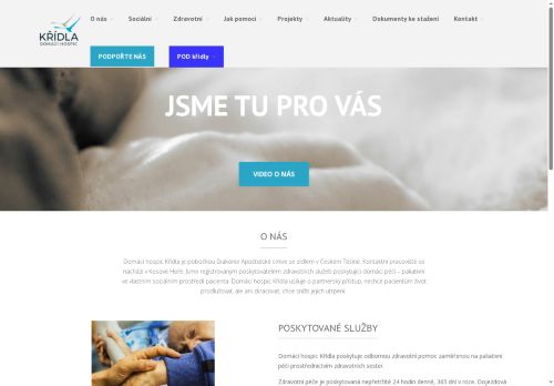 Zobrazit webové stránky Domácí Hospic Křídla Sedlčany