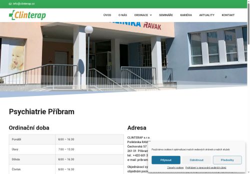 Zobrazit webové stránky Psychiatrická ambulance CLINTERAP s.r.o.