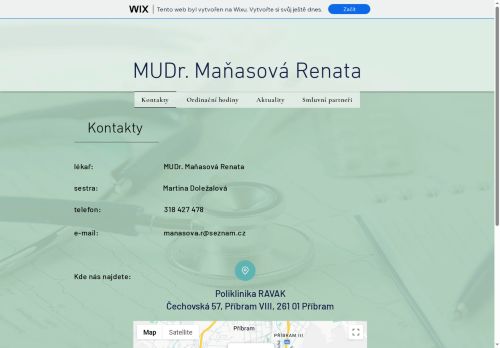 Zobrazit webové stránky Praktický lékař pro dospělé - MUDr. Renata Maňasová