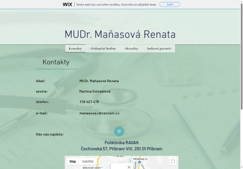 Zobrazit webové stránky Praktický lékař pro dospělé - MUDr. Renata Maňasová