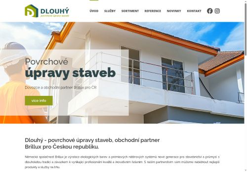 Zobrazit webové stránky DLOUHÝ povrchové úpravy staveb