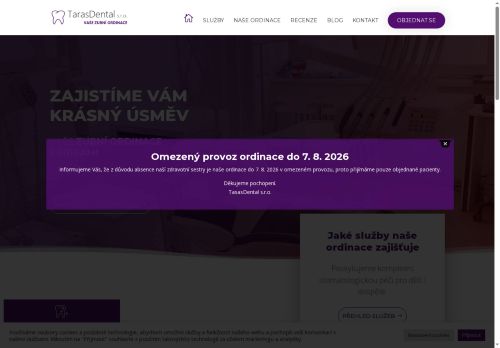 Zobrazit webové stránky Zubní ordinace TarasDental s.r.o. - Dr. Taras Ishkov