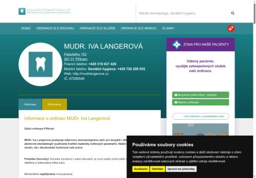 Zobrazit webové stránky Zubní ordinace - MUDr. Iva Langerová
