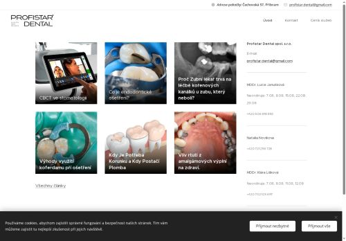 Zobrazit webové stránky Zubní ordinace Profistar Dental spol. s.r.o. - MDDr. Lucie Janušková, MDDr. Klára Lišková